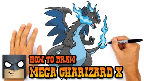 how to draw charizard gx|How to Draw Mega Charizard X .